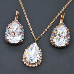 Naiste ehete komplekt DiamondSky "Celestial Drop III" koos Swarovski kristallidega