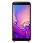 Samsung J6 plus EF-AJ610CR Gradation Clear Cover punane