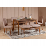 5-osaline s&ouml;&ouml;gitoa komplekt Kalune Design Vina, tumepruun/roosa