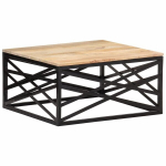 vidaXL kohvilaud tugevast mangopuust, 68 x 68 x 35 cm, Ruda