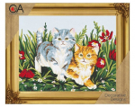 Kanvaa pildiga - tikkimiskomplekt, 22cm x 30cm, Collection D'Art, 6032K