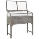 vidaXL kasvuhoonega taimelava, 110 x 54 x 120 cm, tugev nulupuit