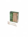 Kohvilusikad puidust 100 tk, PURE puit, 11 cm