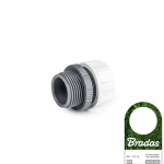 Vooliku&uuml;hendus 1/2" &uuml;leminekuga 3/4" Bradas WHITE LINE