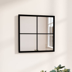 vidaXL seinapeegel, must, 40 x 40 cm, metall