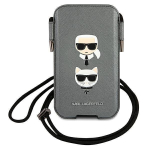Karl Lagerfeld Kott KLHCP12MOPHKCG 6.1 hall grey/deklas Saffiano Ikonik Karl&Choupette Pea