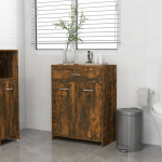 vidaXL raamatukapp, suitsutatud tamm, 60x33x80 cm, tehispuit