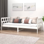 vidaXL p&auml;evavoodi, valge, m&auml;nnipuit, 90 x 200 cm
