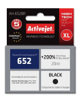 Activejet AH-652BR tint HP printerile; HP 652 F6V25AE asendus; 20 ml; must
