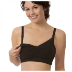 Avatav imetamise rinnahoidja Organic, must