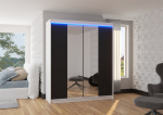 Kapp koos Led valgustusega Balance 180, must/valge