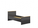 Voodi Black Red White Hesen, 90x200 cm, hall/pruun