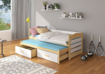 Lastevoodi Adrk Furniture Tiarro, 90x200 cm, valge/pruun
