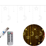 Valguskardin, 138 LED USB, soe valge