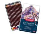 V&auml;rvipliiats Derwent Coloursoft 12tk metallkarbis