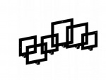 Riidepuu Mebleme, 53x25 cm, must