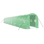 vidaXL kasvuhoone terasraamiga, roheline, 32 m&sup2;, 16x2x2 m