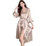 Satiinist hommikumantel Jasmin 405, beež