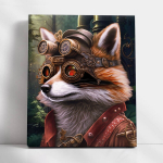 Numbrite j&auml;rgi maalimine raamiga TM Varvikas - Steampunk racoon, 40x50 cm