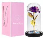 Uinuv roos klaaskuplis LED-valgustitega, LIVMAN