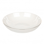 S&uuml;gav portselantaldrik kuldse &auml;&auml;rega 20 cm, kreemikas, 1 tk