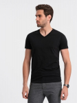 basic meeste klassikaline puuvillane t-s&auml;rk - must v1 om-tsbs-0145, XXXL