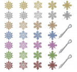 Mitmev&auml;rviliste lumehelveste komplekt, 30 tk, 7,5 cm