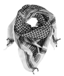 Sall Shemagh Keffiyeh Dominator Urban Combat 100x100, valge/must