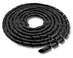 Qoltec kaablikorraldaja 20mm 10m must