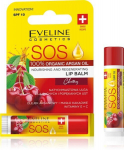 Huulepalsam Eveline Cosmetics SOS 100% Organic Argan Oil Cherry 4,5ml