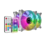 Korpusele m&otilde;eldud ventilaatorid - Mars Gaming - MF-3D RGB - 12cm - Valge - Tugev ja vaikne &otilde;huvool