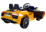 Kahekohaline laste elektriauto Audi R8, kollane