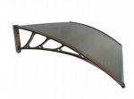 Varikatus ukse kohal Metal-gum, 120x100 cm, pruun