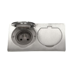 Hermeetiline kahekordne pistikupesa, roostevaba teras, Ip55, inox