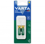 Aku laadija - VARTA - MINI CHARGER 2X 56703 - 2 AA ja 2 AAA - Laetav - Valge