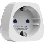 Adapter Travel Blue Europe (Schuko) - USA valge