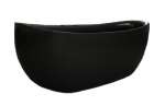 Eraldiseisev vann Gianna 170cm, Click-Clack + sifoon, komposiit, must matt