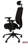 Peatoega kontoritool SUN-FLEX KONTORITOOL HB, must