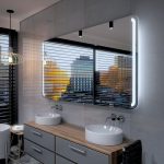 Peegel LED-valgustusega Vannituppa, Magamistuppa, Elutuppa - Oslo - 160 cm, 50 cm, LED Veidrodis Modelis - Oslo 160 cm x 50 cm