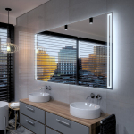 Peegel LED-valgustusega Vannituppa, Magamistuppa, Elutuppa - Roma - 150 cm, 80 cm, LED Veidrodis Modelis - Roma 150 cm x 80 cm