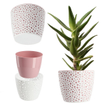 &Uuml;mmargune siset&uuml;kiga lillepott lilledele, roosa, 21 cm