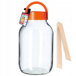 Klaaspurk tangidega 4l