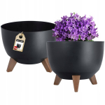 Lillepoti kaanekaussi sisestus 29cm Must 2 tk