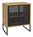 Seisev kapp 80x70cm metallist laminaatplaat jalgadel must Fiora