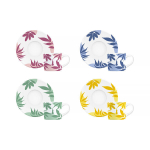 Bialetti Primavera - 4-osaline tasside ja tasside komplekt, Bialetti Primavera - 4-Piece Cup & Saucer Set