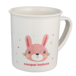 CANPOL Plastikust kruus k&auml;epidemega lapsele 170ml roosa