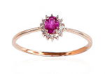 Punasest kullast s&otilde;rmus briljandiga Diamond Sky "Ferro VII", proov 585 DS01G853