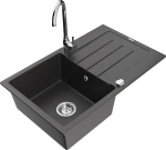 Graniidist k&ouml;&ouml;givalamu Mexen Bruno koos segisti ja sifooniga, Black granite/Chrome