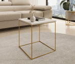 Kohvilaud Furniture Adina, kuldne/valge