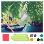 Diamond Painting teemant tikkimine Boat mosaiik